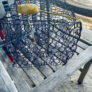 Crab Pot PURPLE with yellow buoy 12”Lx10”W Decor